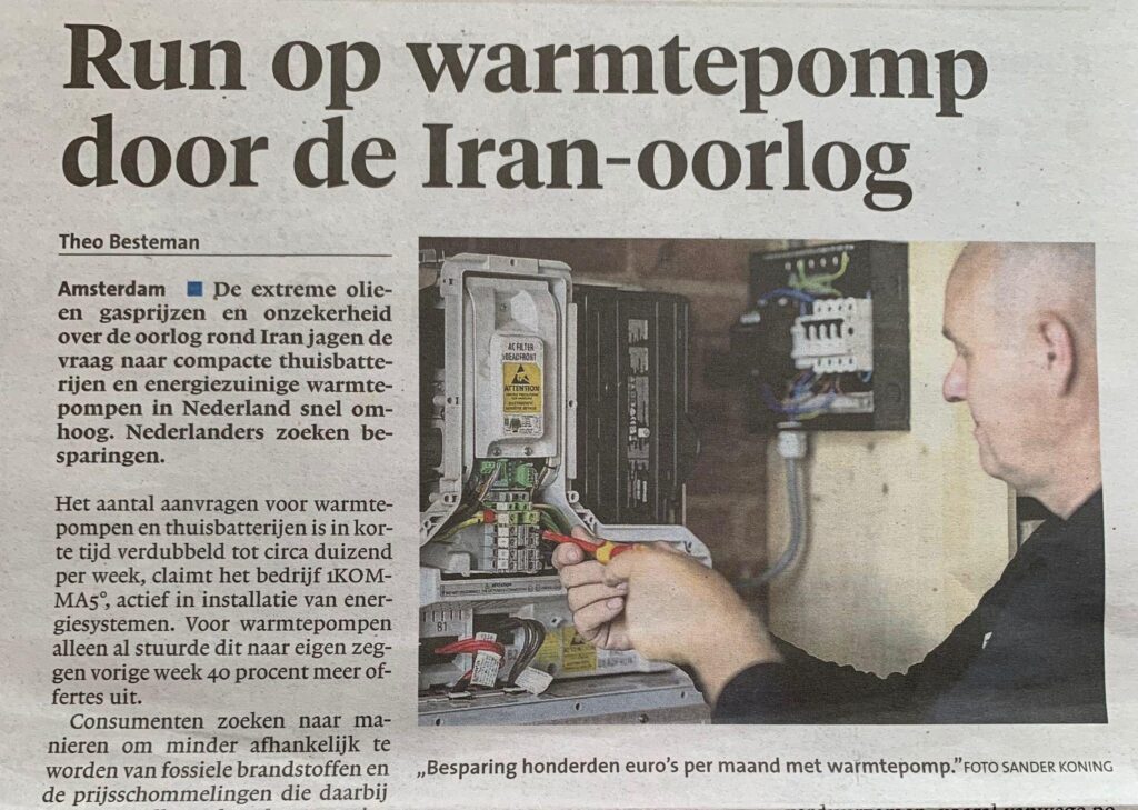 run op warmtepomp